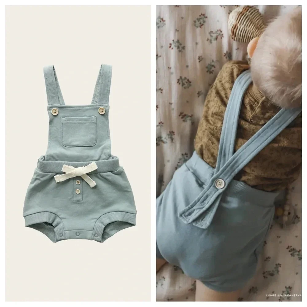 Jamie Kay Mason organic Cotton Playsuit One Piece Jumper in Lake Sea Green